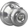image:imageSchlage F40 GEO 622 ADD Georgian Door Knob with Addison Trim Bed amp Bath Privacy Lock Matte BlackBright Chrome