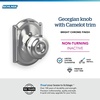 image:imageSchlage F40 GEO 622 ADD Georgian Door Knob with Addison Trim Bed amp Bath Privacy Lock Matte BlackBright Chrome