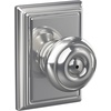 image:imageSchlage F40 GEO 622 ADD Georgian Door Knob with Addison Trim Bed amp Bath Privacy Lock Matte BlackBright Chrome