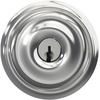 image:imageSchlage F40 GEO 622 ADD Georgian Door Knob with Addison Trim Bed amp Bath Privacy Lock Matte BlackBright Chrome