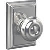 image:imageSchlage F40 GEO 622 ADD Georgian Door Knob with Addison Trim Bed amp Bath Privacy Lock Matte BlackBright Chrome