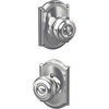 image:imageSchlage F40 GEO 622 ADD Georgian Door Knob with Addison Trim Bed amp Bath Privacy Lock Matte BlackBright Chrome