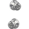 image:imageSchlage F40 GEO 622 ADD Georgian Door Knob with Addison Trim Bed amp Bath Privacy Lock Matte BlackBright Chrome