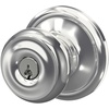 image:imageSchlage F40 GEO 622 ADD Georgian Door Knob with Addison Trim Bed amp Bath Privacy Lock Matte BlackBright Chrome