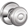 image:imageSchlage F40 GEO 622 ADD Georgian Door Knob with Addison Trim Bed amp Bath Privacy Lock Matte BlackBright Chrome