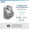 image:imageSchlage F40 GEO 622 ADD Georgian Door Knob with Addison Trim Bed amp Bath Privacy Lock Matte BlackBright Chrome