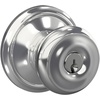 image:imageSchlage F40 GEO 622 ADD Georgian Door Knob with Addison Trim Bed amp Bath Privacy Lock Matte BlackBright Chrome