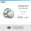 image:imageSchlage F40 GEO 622 ADD Georgian Door Knob with Addison Trim Bed amp Bath Privacy Lock Matte BlackBright Chrome