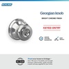 image:imageSchlage F40 GEO 622 ADD Georgian Door Knob with Addison Trim Bed amp Bath Privacy Lock Matte BlackBright Chrome