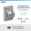 image:imageSchlage F40 GEO 622 ADD Georgian Door Knob with Addison Trim Bed amp Bath Privacy Lock Matte BlackBright Chrome