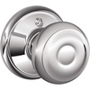 image:imageSchlage F40 GEO 622 ADD Georgian Door Knob with Addison Trim Bed amp Bath Privacy Lock Matte BlackBright Chrome