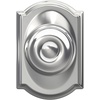 image:imageSchlage F40 GEO 622 ADD Georgian Door Knob with Addison Trim Bed amp Bath Privacy Lock Matte BlackBright Chrome