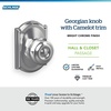 image:imageSchlage F40 GEO 622 ADD Georgian Door Knob with Addison Trim Bed amp Bath Privacy Lock Matte BlackBright Chrome