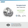 image:imageSchlage F40 GEO 622 ADD Georgian Door Knob with Addison Trim Bed amp Bath Privacy Lock Matte BlackBright Chrome