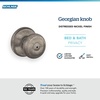 image:imageSchlage F40 GEO 622 ADD Georgian Door Knob with Addison Trim Bed amp Bath Privacy Lock Matte BlackDistressed Nickel