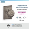 image:imageSchlage F40 GEO 622 ADD Georgian Door Knob with Addison Trim Bed amp Bath Privacy Lock Matte BlackDistressed Nickel