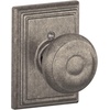 image:imageSchlage F40 GEO 622 ADD Georgian Door Knob with Addison Trim Bed amp Bath Privacy Lock Matte BlackDistressed Nickel
