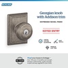 image:imageSchlage F40 GEO 622 ADD Georgian Door Knob with Addison Trim Bed amp Bath Privacy Lock Matte BlackDistressed Nickel