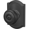 image:imageSchlage F40 GEO 622 ADD Georgian Door Knob with Addison Trim Bed amp Bath Privacy Lock Matte BlackMatte Black