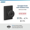 image:imageSchlage F40 GEO 622 ADD Georgian Door Knob with Addison Trim Bed amp Bath Privacy Lock Matte BlackMatte Black
