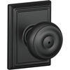 image:imageSchlage F40 GEO 622 ADD Georgian Door Knob with Addison Trim Bed amp Bath Privacy Lock Matte BlackMatte Black