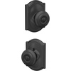 image:imageSchlage F40 GEO 622 ADD Georgian Door Knob with Addison Trim Bed amp Bath Privacy Lock Matte BlackMatte Black