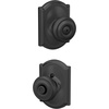 image:imageSchlage F40 GEO 622 ADD Georgian Door Knob with Addison Trim Bed amp Bath Privacy Lock Matte BlackMatte Black