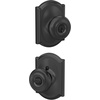 image:imageSchlage F40 GEO 622 ADD Georgian Door Knob with Addison Trim Bed amp Bath Privacy Lock Matte BlackMatte Black