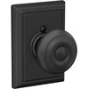 image:imageSchlage F40 GEO 622 ADD Georgian Door Knob with Addison Trim Bed amp Bath Privacy Lock Matte BlackMatte Black
