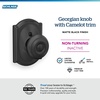 image:imageSchlage F40 GEO 622 ADD Georgian Door Knob with Addison Trim Bed amp Bath Privacy Lock Matte BlackMatte Black