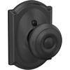 image:imageSchlage F40 GEO 622 ADD Georgian Door Knob with Addison Trim Bed amp Bath Privacy Lock Matte BlackMatte Black