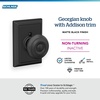 image:imageSchlage F40 GEO 622 ADD Georgian Door Knob with Addison Trim Bed amp Bath Privacy Lock Matte BlackMatte Black