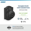 image:imageSchlage F40 GEO 622 ADD Georgian Door Knob with Addison Trim Bed amp Bath Privacy Lock Matte BlackMatte Black
