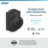 image:imageSchlage F40 GEO 622 ADD Georgian Door Knob with Addison Trim Bed amp Bath Privacy Lock Matte BlackMatte Black