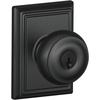 image:imageSchlage F40 GEO 622 ADD Georgian Door Knob with Addison Trim Bed amp Bath Privacy Lock Matte BlackMatte Black