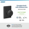 image:imageSchlage F40 GEO 622 ADD Georgian Door Knob with Addison Trim Bed amp Bath Privacy Lock Matte BlackMatte Black
