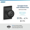 image:imageSchlage F40 GEO 622 ADD Georgian Door Knob with Addison Trim Bed amp Bath Privacy Lock Matte BlackMatte Black