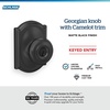 image:imageSchlage F40 GEO 622 ADD Georgian Door Knob with Addison Trim Bed amp Bath Privacy Lock Matte BlackMatte Black
