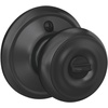 image:imageSchlage F40 GEO 622 ADD Georgian Door Knob with Addison Trim Bed amp Bath Privacy Lock Matte BlackMatte Black