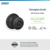 image:imageSchlage F40 GEO 622 ADD Georgian Door Knob with Addison Trim Bed amp Bath Privacy Lock Matte BlackMatte Black
