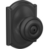 image:imageSchlage F40 GEO 622 ADD Georgian Door Knob with Addison Trim Bed amp Bath Privacy Lock Matte BlackMatte Black