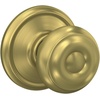 image:imageSchlage F40 GEO 622 ADD Georgian Door Knob with Addison Trim Bed amp Bath Privacy Lock Matte BlackSatin Brass