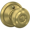 image:imageSchlage F40 GEO 622 ADD Georgian Door Knob with Addison Trim Bed amp Bath Privacy Lock Matte BlackSatin Brass