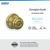 image:imageSchlage F40 GEO 622 ADD Georgian Door Knob with Addison Trim Bed amp Bath Privacy Lock Matte BlackSatin Brass