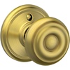 image:imageSchlage F40 GEO 622 ADD Georgian Door Knob with Addison Trim Bed amp Bath Privacy Lock Matte BlackSatin Brass