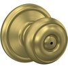 image:imageSchlage F40 GEO 622 ADD Georgian Door Knob with Addison Trim Bed amp Bath Privacy Lock Matte BlackSatin Brass