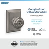 image:imageSchlage F40 GEO 622 ADD Georgian Door Knob with Addison Trim Bed amp Bath Privacy Lock Matte BlackSatin Nickel