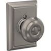 image:imageSchlage F40 GEO 622 ADD Georgian Door Knob with Addison Trim Bed amp Bath Privacy Lock Matte BlackSatin Nickel