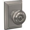 image:imageSchlage F40 GEO 622 ADD Georgian Door Knob with Addison Trim Bed amp Bath Privacy Lock Matte BlackSatin Nickel