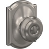 image:imageSchlage F40 GEO 622 ADD Georgian Door Knob with Addison Trim Bed amp Bath Privacy Lock Matte BlackSatin Nickel